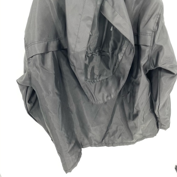 Mil-Tec Brand Men's Size XL Security Jacket Rain Coat Black Hooded Pockets - Picture 8 of 10